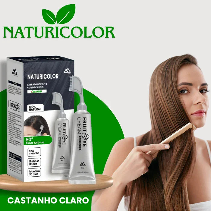 [COMPRE 1 LEVE 2] Tinta de Cabelo Vegetal Sem Amônia NaturiColor + PENTE DE BRINDE