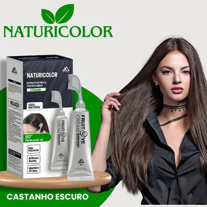 [COMPRE 1 LEVE 2] Tinta de Cabelo Vegetal Sem Amônia NaturiColor + PENTE DE BRINDE