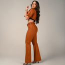 Calça Flare Encerada Pádua