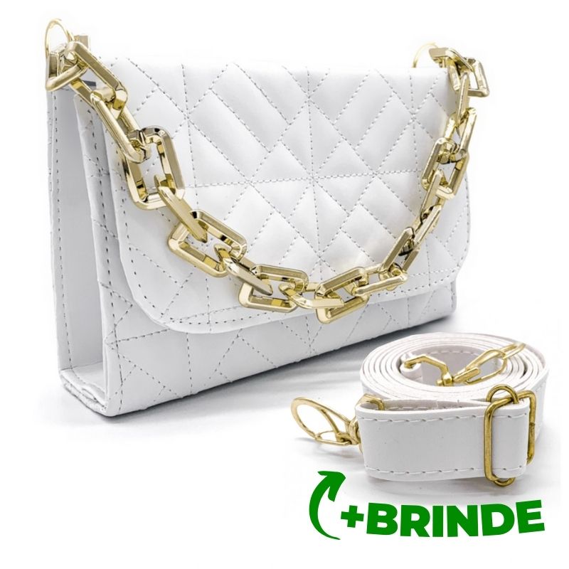 Bolsa Feminina de Luxo em Couro Beatriz + Alça de BRINDE