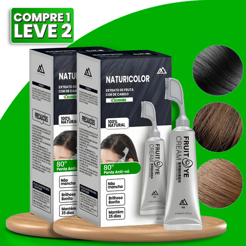 [COMPRE 1 LEVE 2] Tinta de Cabelo Vegetal Sem Amônia NaturiColor + PENTE DE BRINDE