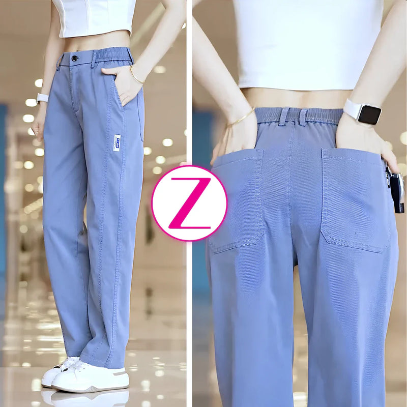 Calça Feminina Aurora em Malha de Seda Gelo e Poliéster + BRINDE